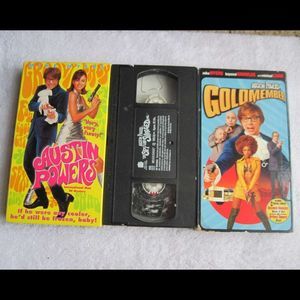 Austin Powers 3 Movie Set Goldmember Shagged Mystery VHS Cassette Tape Bundle $3